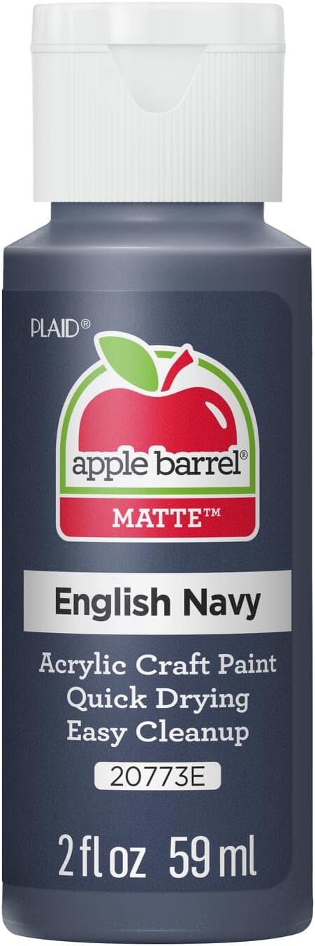 Apple Barrel Acrylic Paint in Assorted Colors (2 oz), 20773, English Navy