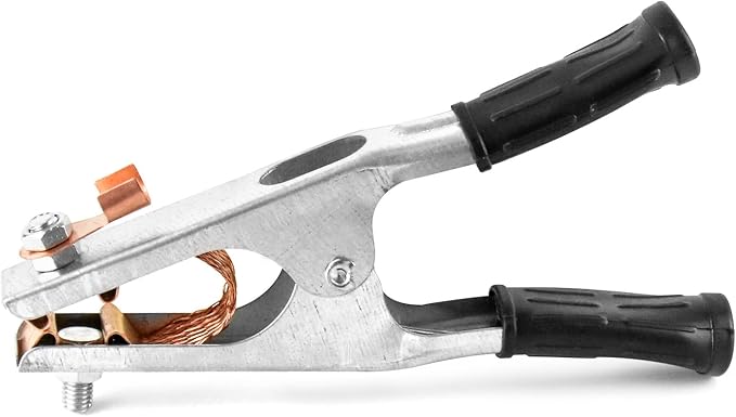 QWORK Copper Welding Ground Clamp, 4 Pack - Electroplated Earth Clip for Manual Welder