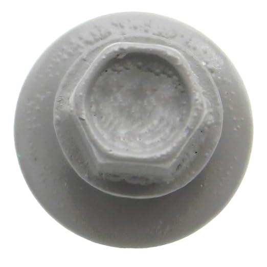 10 x 1-1/2" Old Town Gray Metal Roofing Screws - Hex Washer Head- Self-Starting/Tapping - EPDM Washer. 1 x 250 Count Bag - 250 Screws
