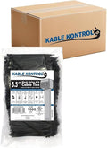 Kable Kontrol Cable Zip Ties, 5.5 Inch, 24000 Pcs, 40lbs Test, Black | Nylon Plastic, UV-Resistant, Self Locking, UL Listed, Indoor & Outdoor Use