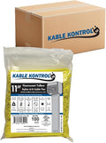 Kable Kontrol Cable Zip Ties, 11 Inch, 8500 Pcs, 50lbs Test, FL Yellow | Nylon Plastic, Self Locking, UL Listed, Indoor Use