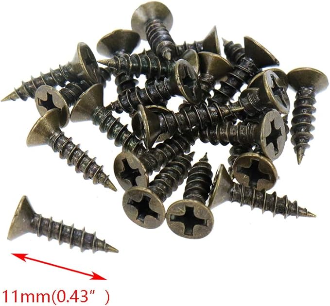 Quluxe 2" Door Hinges, Square Hinge, Antique Brass Hinges for Cabinet Doors Dresser Drawer Closet with Screws- Bronze (Pack of 4)