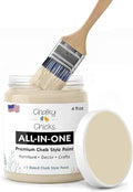 Chalky Chicks 4 Fl Oz Matte Cuppa Latte Tan Chalk Paint for Furniture Without Sanding - No Prep Furniture Paint No Sanding All in One for Crafts, Wood, Cabinet, Walls, Metal, Dresser, Farmhouse