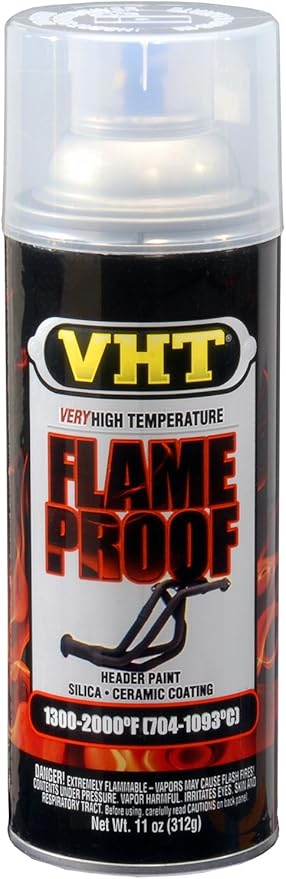 VHT SP115 Flameproof Coating Very High Heat Spray Paint – Clear Satin Finish – 11 oz Aerosol Can