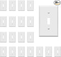 ENERLITES Light Switch Cover Plate, Toggle Wall Plate Cover, Size 1-Gang 4.50" x 2.76", Unbreakable Polycarbonate Thermoplastic, 8811-W-20PCS, White (20 Pack)
