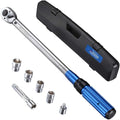 BULLTOOLS 1/2-inch Drive Click Torque Wrench Set Dual-Direction Adjustable 90-tooth Torque Wrench with Buckle（10-160ft.lb / 10-220Nm）