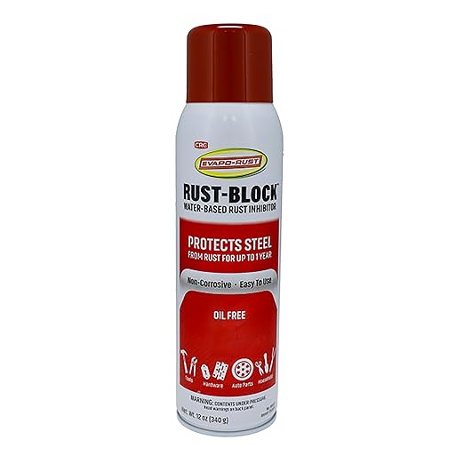 Evapo-Rust RB018 Rust-Block Water-Based Rust Inhibitor, Corrosion Inhibitor, 12 oz Aerosol Spray, Gray