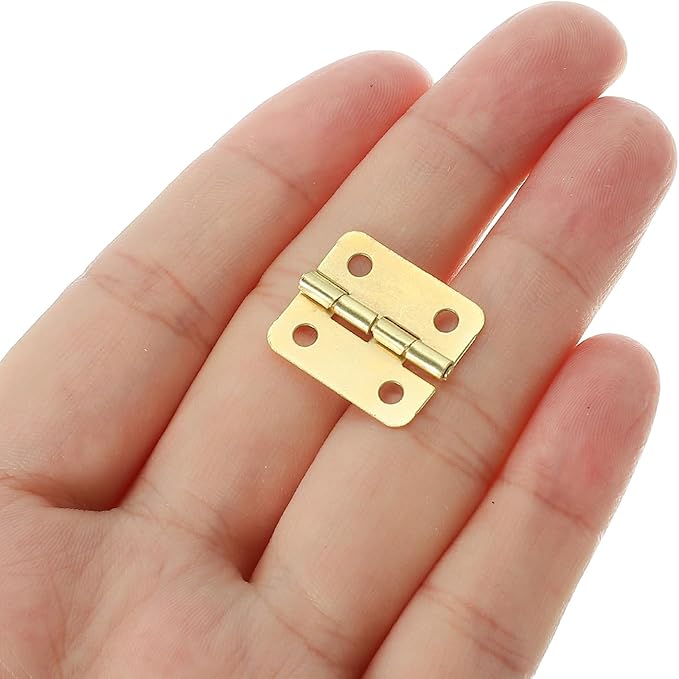 PATIKIL Small Butt Hinges 3/4 Inch, 10 Pack Mini Jewelry Box Hinge with Screw for Jewelry Wooden Boxes Cabinet Drawer Doors Gate, Silver