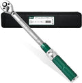 3/8" Drive 1Pc Click Torque Wrench Set, 7.38-44.25 ft.lb / 10-60 Nm | ±3% High Precision 72-Tooth Reversible Cr-V Tool for Auto, Motorcycle & Bicycle Repair with Storage Case