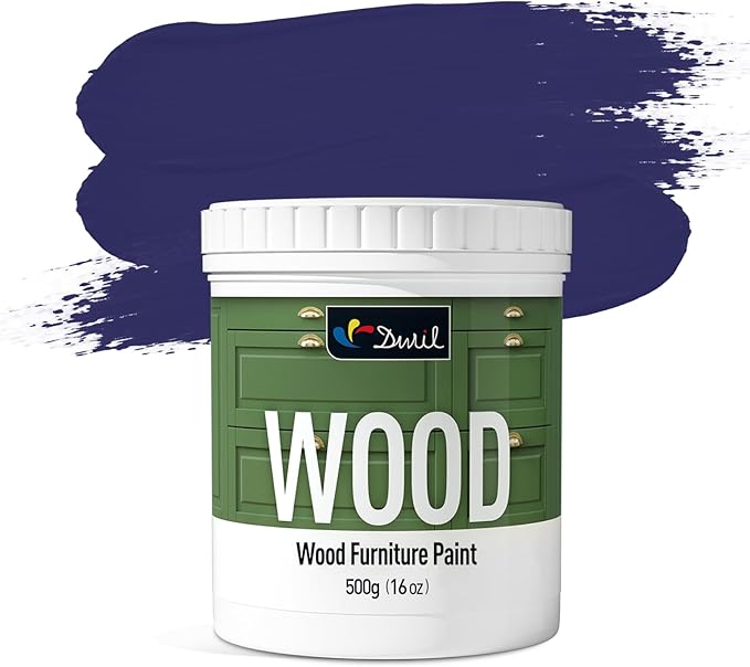 DWIL Matte Finish Furniture Paint - 16 Oz Wood Paint for Cabinets, Doors, Tables, and Dressers Refinishing - Water-Based, Non-Toxic & Odorless, Easy to Apply(Ceremonial Purple)-Without Tools