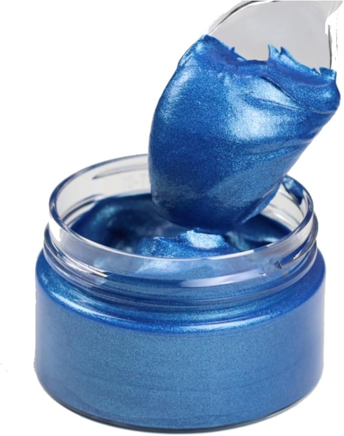 DGAGA Metallic Acrylic Paint - Blue, 1.69 OZ/Jar, Chalk Paste Paint, Blendable, For Crafts, Color-shifting, Glass, Rocks, Wood, Canvas, Fabric, Ceramic