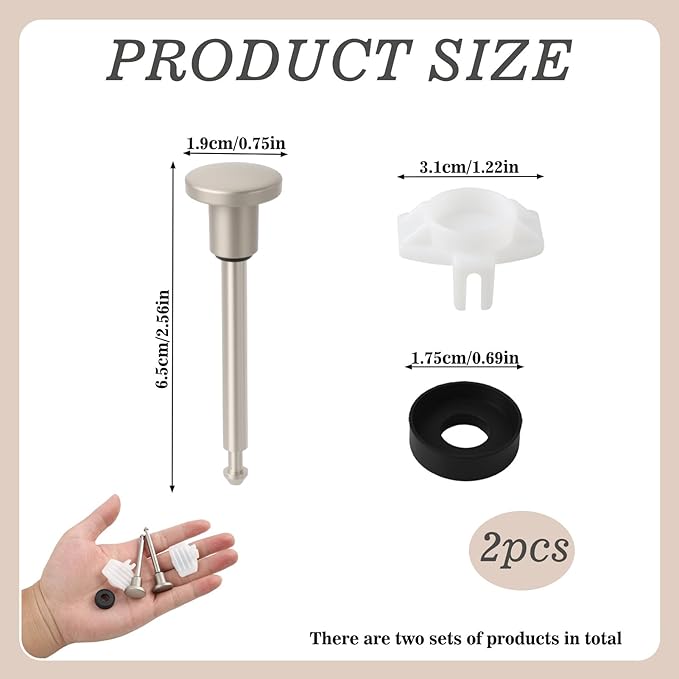 2pcs Tub Spout Diverter Repair Kit, Multi-Component Shower Diverter Kit & Diverter Repair Kit – Includes Diverter Valves, Seals & Adapters for Leaky Tub/Shower Faucets