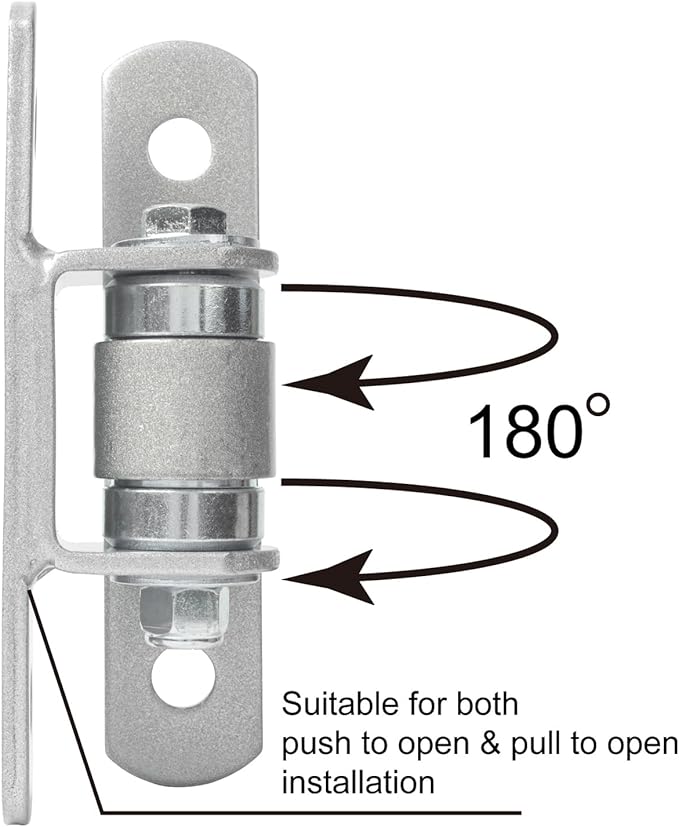 Heavy Duty Bolt on Sealed Bearing Outdoor Gate Hinges - Bolt onto Gate and Post for Large Heavy Driveway Gates Up to 1100 Pounds, Adjustable Yoke Pivot CI3700 Gate Hinge (Sold as a Pair)
