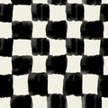 Mr. Kate RoomMates Tess Watercolor Soft Black Checker Peel and Stick Wallpaper, Vinyl, 20.5-in x 18-ft