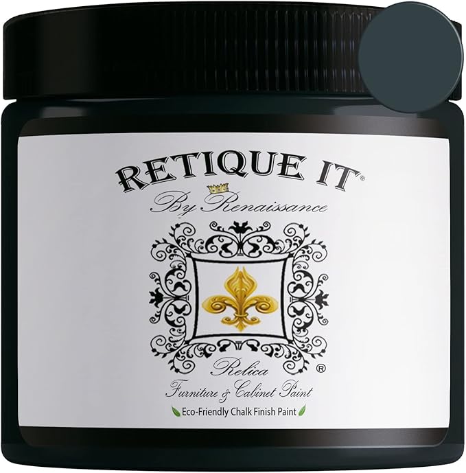 Retique It Chalk Furniture Paint by Renaissance DIY, 16 Fl Oz (Pack of 1), 07 Gothic Grey, 16 Ounce