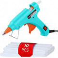 Mini Hot Glue Gun 10pcs Glue Stick Hot Glue Gun Set For Quick Repair Artist DIY Art Home 20w Lake Blue