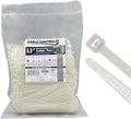 Kable Kontrol Cable Zip Ties, 5.5 Inch, 1000 Pcs, 40lbs Test, Natural White | Nylon Plastic, Self Locking, UL Listed, Indoor Use