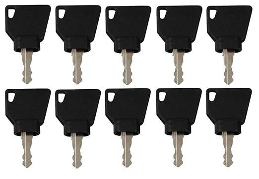 10 Pack Ignition Keys for JCB Volvo Mini Excavator, Loader - 701, 45501, 14607, 3CX (10)