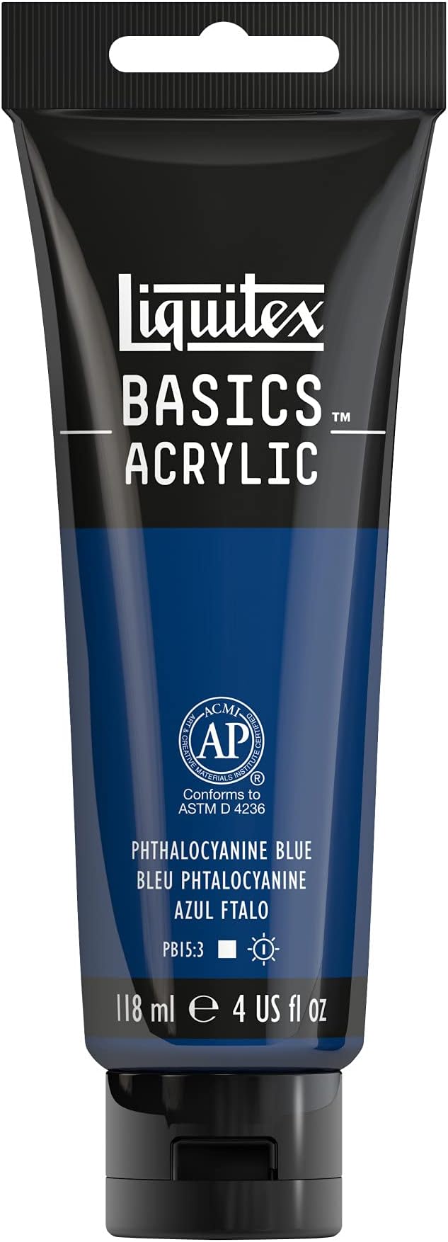 Liquitex BASICS Acrylic Paint, 118ml (4-oz) Tube, Phthalocyanine Blue
