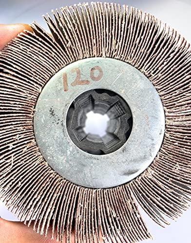 SIGNI Sandpaper Polishing burnishing Drawing Wheel Compatible with Burnishing Machine/Polisher/Sander 120x100mm (120 grit Sandpaper)