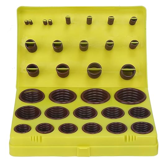 ZDBB 382 PCS SAE FKM Viton O Ring Assortment Kit 30 Sizes Fluorocarbon Oring for Aviation Car Engines Cylinders Hydraulic Plumbing Various Industrial Chemical High Temperature and Oil Resistance