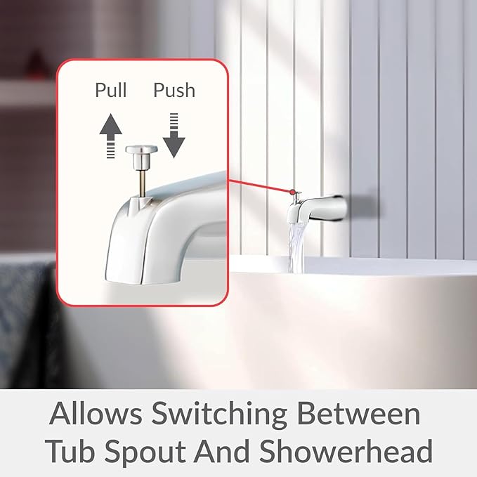 Tub Spout Diverter Repair Kit, Universal Replacement for Tub Diverter Spout,Includes 2 x Diverter Valve Stems, 2 x Cup Seals and 2 x Gates, Bathroom Shower Bathtub Leaky Faucet Repair Parts.2pcs