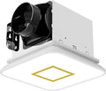 Fitop Bathroom Fan with Light,110CFM 1.0 Sones 1200lm LED Light 3000K/4000K/5000K Selectable,120V 43W Quiet Bathroom Ventilation Exhaust Fan for Shower/Restroom/Office/Home(gold)