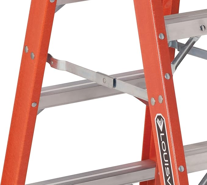 Louisville Ladder 10-Foot Fiberglass Twin Front Step Ladder, 375-Pound Load Capacity, Type IAA, FM1410HD