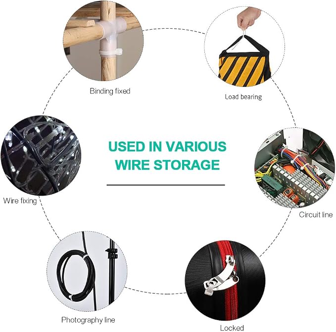 Zip Ties 12 inch ，Heavy Duty Cable Ties with 120lbs Tensile Strength,White Zip Ties 1000 Pack, Wire Ties for Indoor and Outdoor Use.