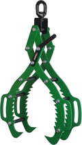 32 Inch Log Lifting Tongs, Log Grapple Hook with Handle for Tractor | Thicker 8mm Carbon Steel, 5512 Lbs Load, 4-Claw Timber Lifter, Log Dragging & Lifting, Fits ATVs Trucks Forklifts Tractors