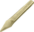 WEDO Non-Sparking Flat Chisel Pointy Head,Cold Chisel,Aluminum Bronze,4x6x140mm,BAM & FM Certificate,Cone Chisel for Carpentry, Metalwork, Woodwork & Masonry work