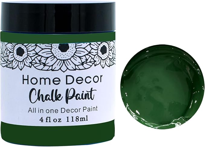 DGAGA 4OZ Green Furniture Paint Cream Matte Finish Wood Cabinet Sea Blue Chalk Paste Odorless No Sanding DIY Home Decor Chalk Paint For Wooden Furniture, Crafts, Table, Chair