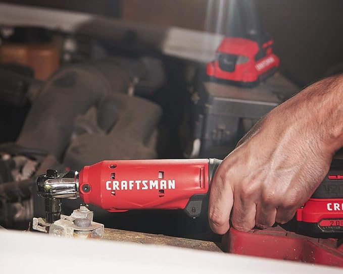 CRAFTSMAN V20 Cordless Ratchet Wrench, 3/8 inch Drive, 300 RPM, up to 35 ft-lbs of Torque, Bare Tool Only (CMCF930B)