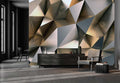 Cliouar-Metal Polygon Geometry Wall Mural Wallpaper for Bedroom Living Room 103" x 69" (Not Peel and Stick)