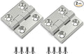 SYINE Heavy-Duty Butt Hinge Zinc Alloy Door Hinge Closet Hinge for Closet Cabinet Door, Set of 2,Silver,2.4'' x 2.4''