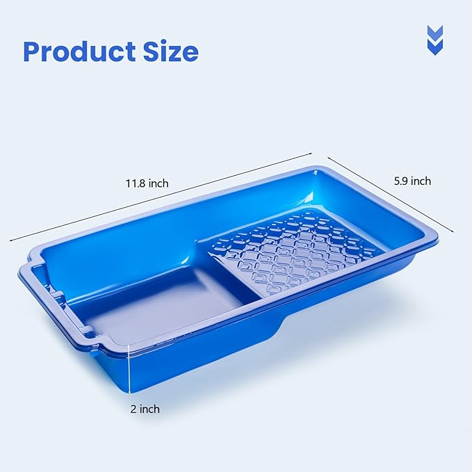 Mister Rui 4 Inch Paint Tray Liners, 15 Pack, Plastic Paint Trays, Small Paint Trays for Painting
