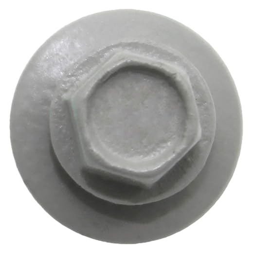 10 x 1-1/2" ABC Gray Metal Roofing Screws - Hex Washer Head- Self-Starting/Tapping - EPDM Washer. 1 x 250 Count Bag - 250 Screws