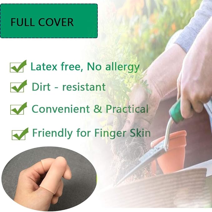 Kris-kikomy Gel Finger Protectors Finger Caps Silicone Fingertips Protection - Finger Cots Great for Trigger Finger, Finger Arthritis, Finger Cracking and Other Finger Pain Relief(Nude, Medium)