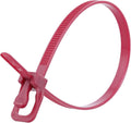 RETYZ 12-Inch Maroon Plenum-Rated Reusable Cable Ties – 20 Pack, 50 lb Strength, Patented Quick-Release, UL 94V-2 Certified, Safe for HVAC & Air-Handling Applications