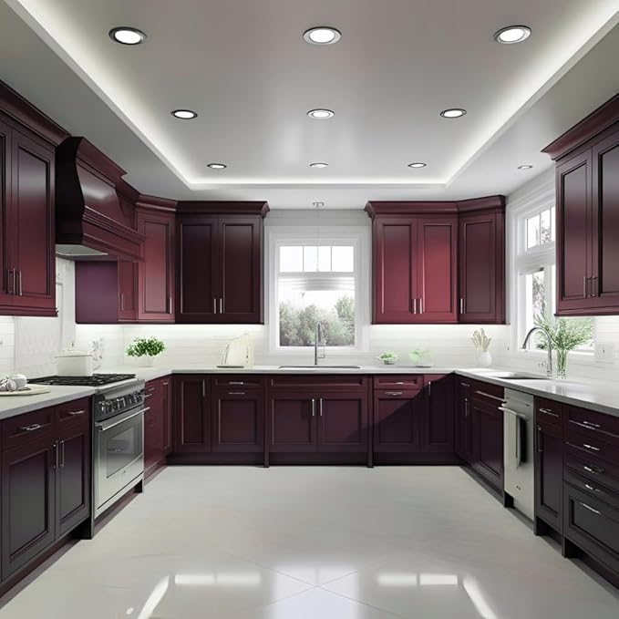 ALL-IN-ONE Paint by Heirloom Traditions, Unforgettable (Scarlet Wine), 8oz Sample - Durable cabinet and furniture paint. Built in primer and top coat, no sanding needed. Includes our 30 featured color