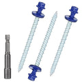 Metal Roofing Screws 10 x 2-1/2 inch, Blue Hex Head Sheet Metal Roof Screw with EPDM Washer for Corrugated Roofing (250Pcs)