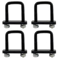 4 Pack Square U-Bolt for Trailer- Fits 2.5 Inch Wide Leaf Springs, Galvanized Steel Clamp Set, Secure Fit for Truck, Boat and Trailers, Black