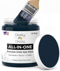 Chalky Chicks 16 Fl Oz Matte Denali (Deep Blue) Chalk Paint for Furniture Without Sanding - No Prep Furniture Paint No Sanding All in One for Crafts, Wood, Walls, Cabinet, Metal, Dresser, Farmhouse