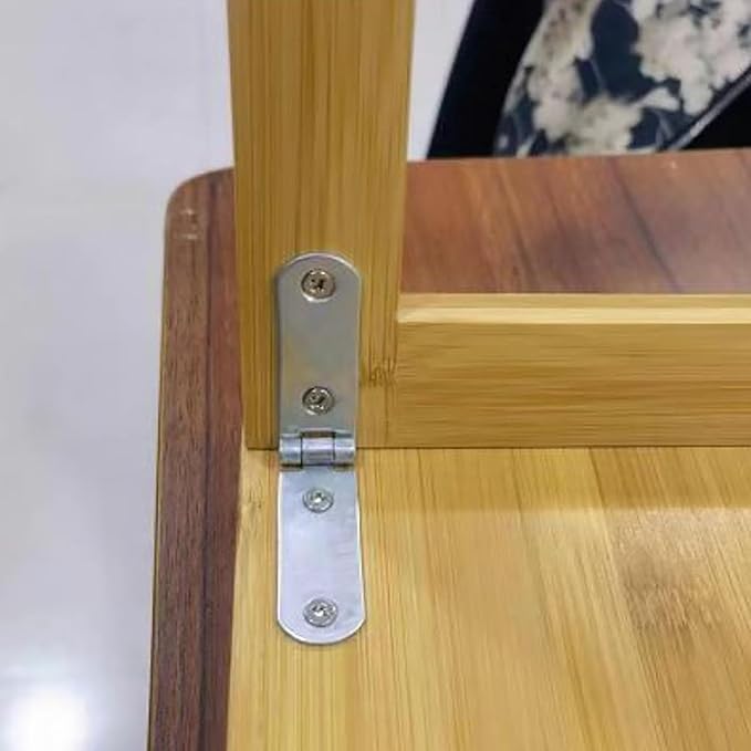Butt Hinge 9.7x1.8cm Cabinet Folding Hinges Flap Hinge for Boxes Jewelry cabinets Toolbox Narrow flanged Hinges (with Screws) -4pcs