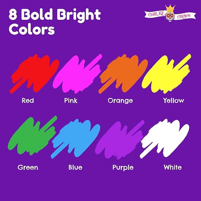 Bold Chalk Markers - Dry Erase Marker Pens - Liquid Chalk Markers for Chalkboards, Signs, Windows, Blackboard, Glass - Reversible Tip (8 Pack) - (Multicolored, 1mm)