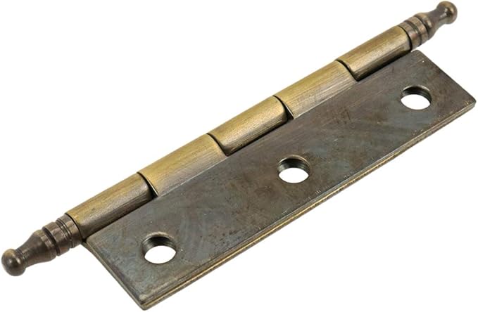 Quluxe 2.5" Door Hinges, Square Hinge, Antique Brass Hinges for Cabinet Doors Dresser Drawer Closet with Screws- Bronze (Pack of 4)