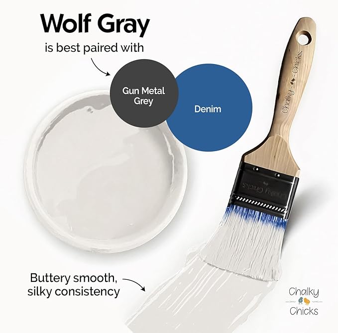 Chalky Chicks 4 Fl Oz Matte Old Lace (Off White) Chalk Paint for Furniture Without Sanding - No Prep Furniture Paint No Sanding All in One for Crafts, Wood, Walls, Cabinet, Metal, Dresser, Farmhouse