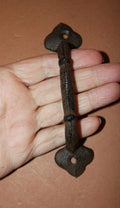 10 Kitchen Cupboard Pulls 4 3/8 Center, 5 3/8 L, Cast Iron Americana Rustic Country, HW-64
