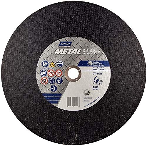 Norton Cut-Off Wheel for Metal Chop Saw, 14 Inch Cut Off Wheel, Pack of 10 Cut Off Wheels