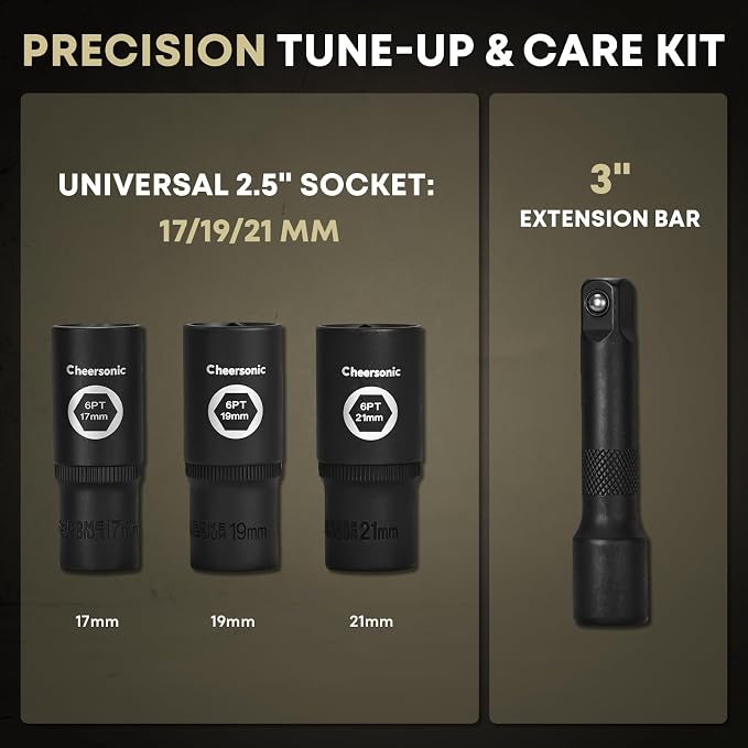 Digital Torque Wrench 3/8 Drive, 5.0-99.6 ft·lb (6.8-135N.m) | ±1% Accuracy Electronic Torque Wrench with Buzzer and LED Heavy Duty Torque Wrench Set with Socket for Car Repair